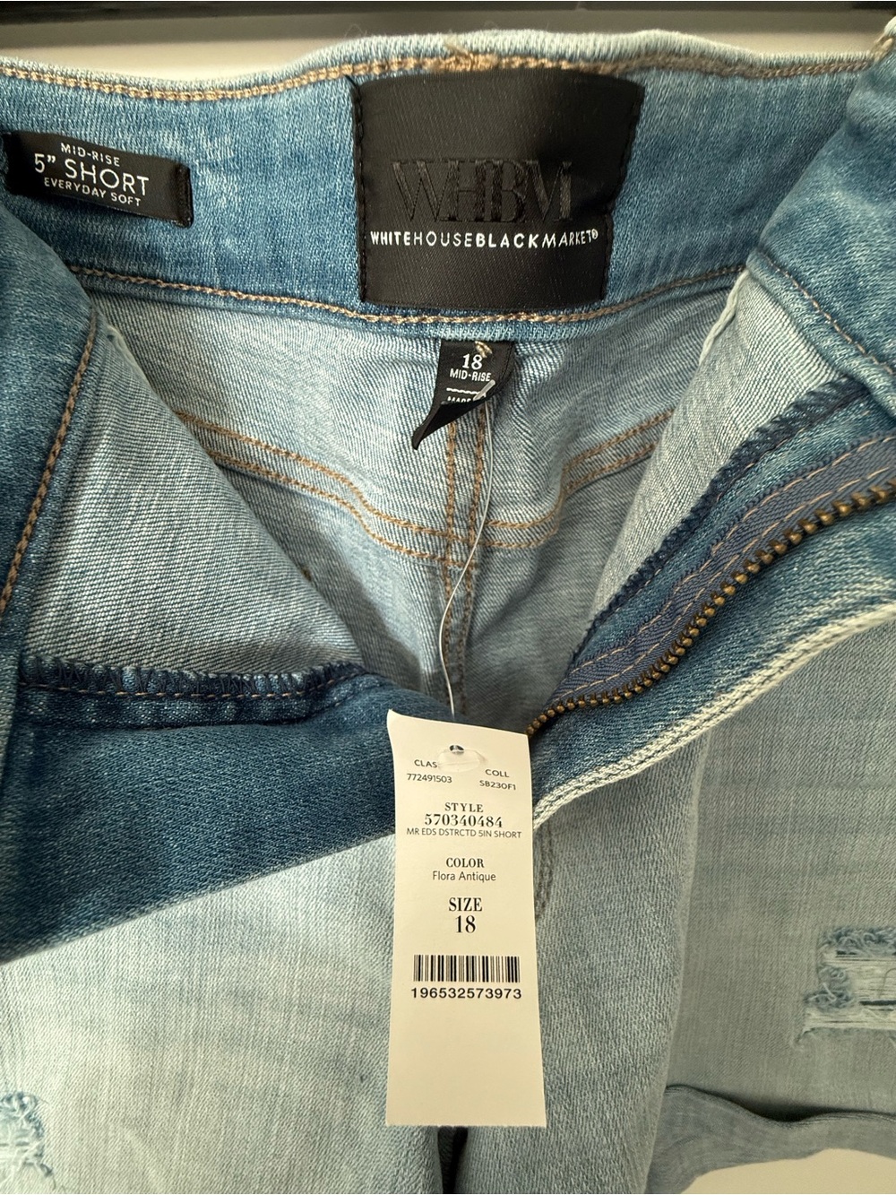White House Black Market Light Blue Denim Shorts